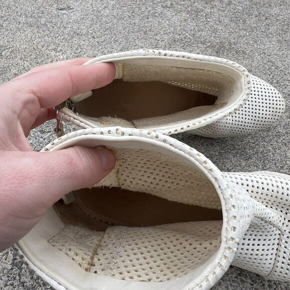 RAG & BONE Newbury Ankle Booties White Perforated Leather - Picture 9 of 11